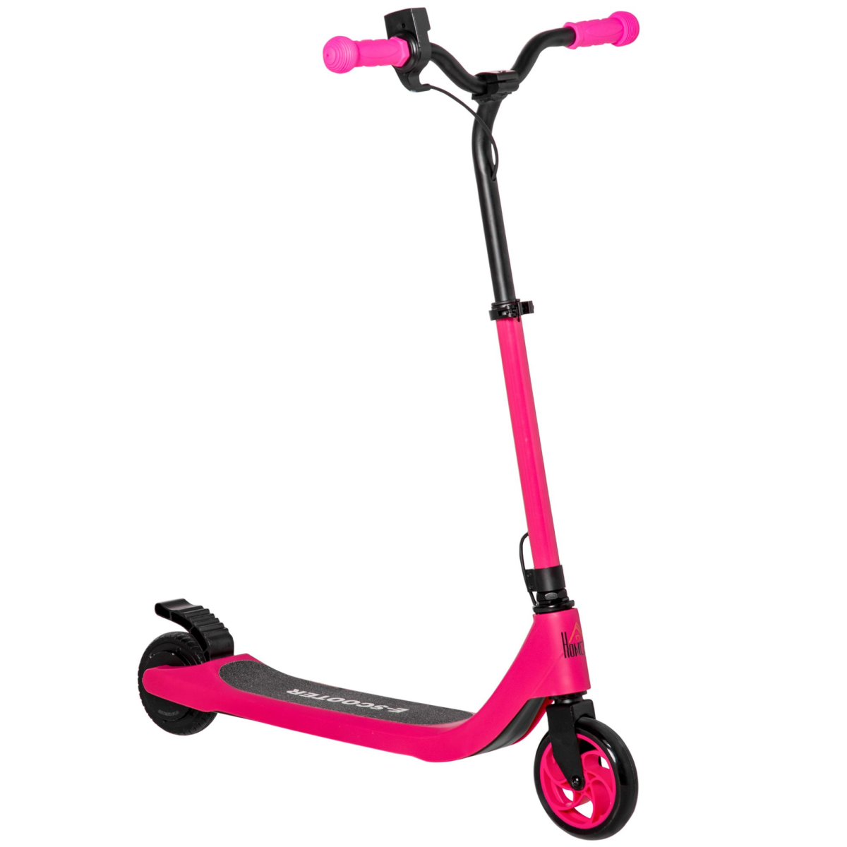 HOMCOM Kids Electric Scooter, 120W with Battery Level Display & Rear Brake – E-Scooter for Ages 6+, Pink