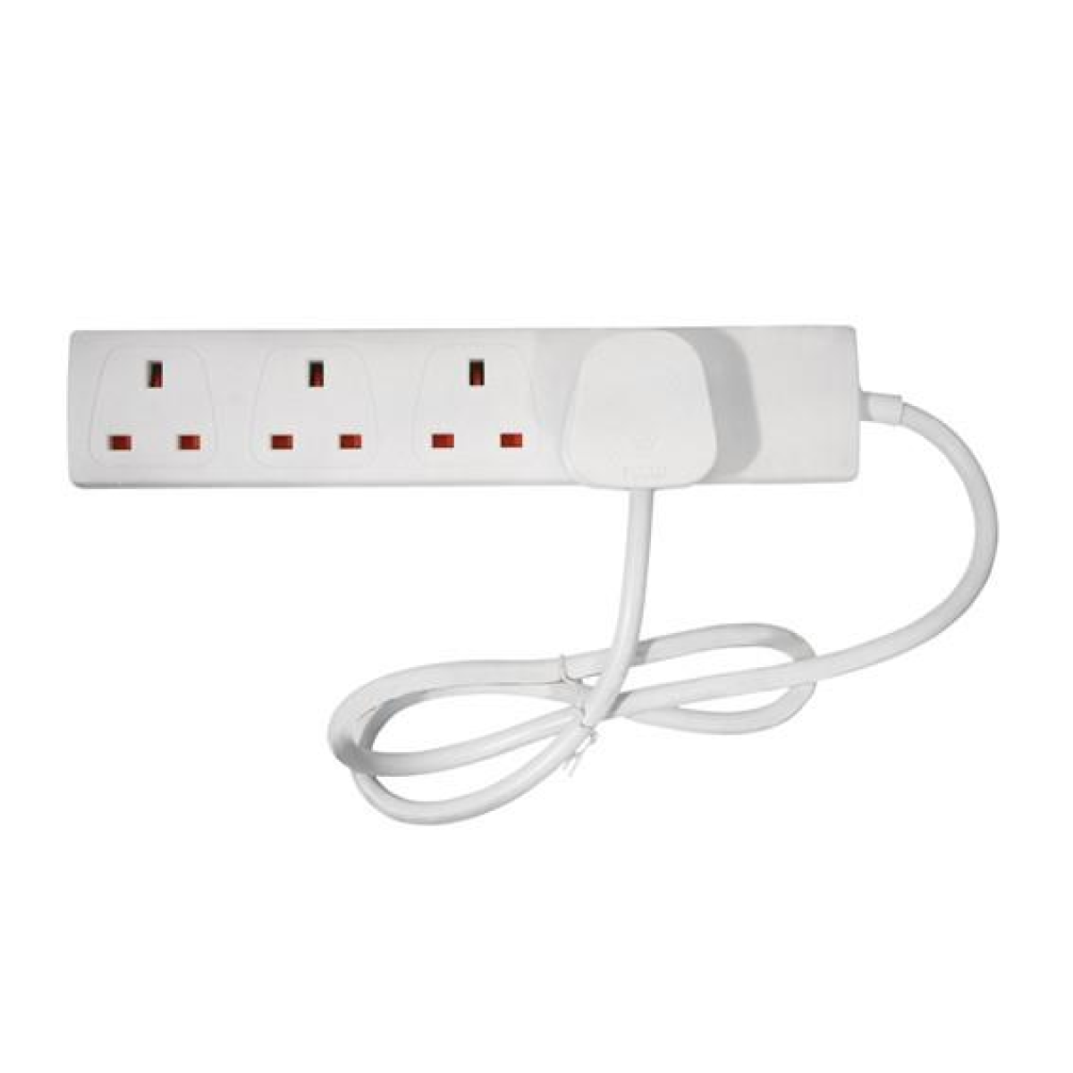 Eagle 4 Gang Extension Lead, 5 Metre 13A – UK Extension Socket for Home or Office, White
