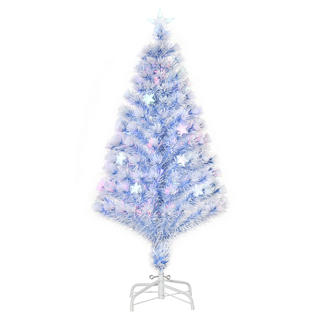 4ft white fibre optic Christmas tree