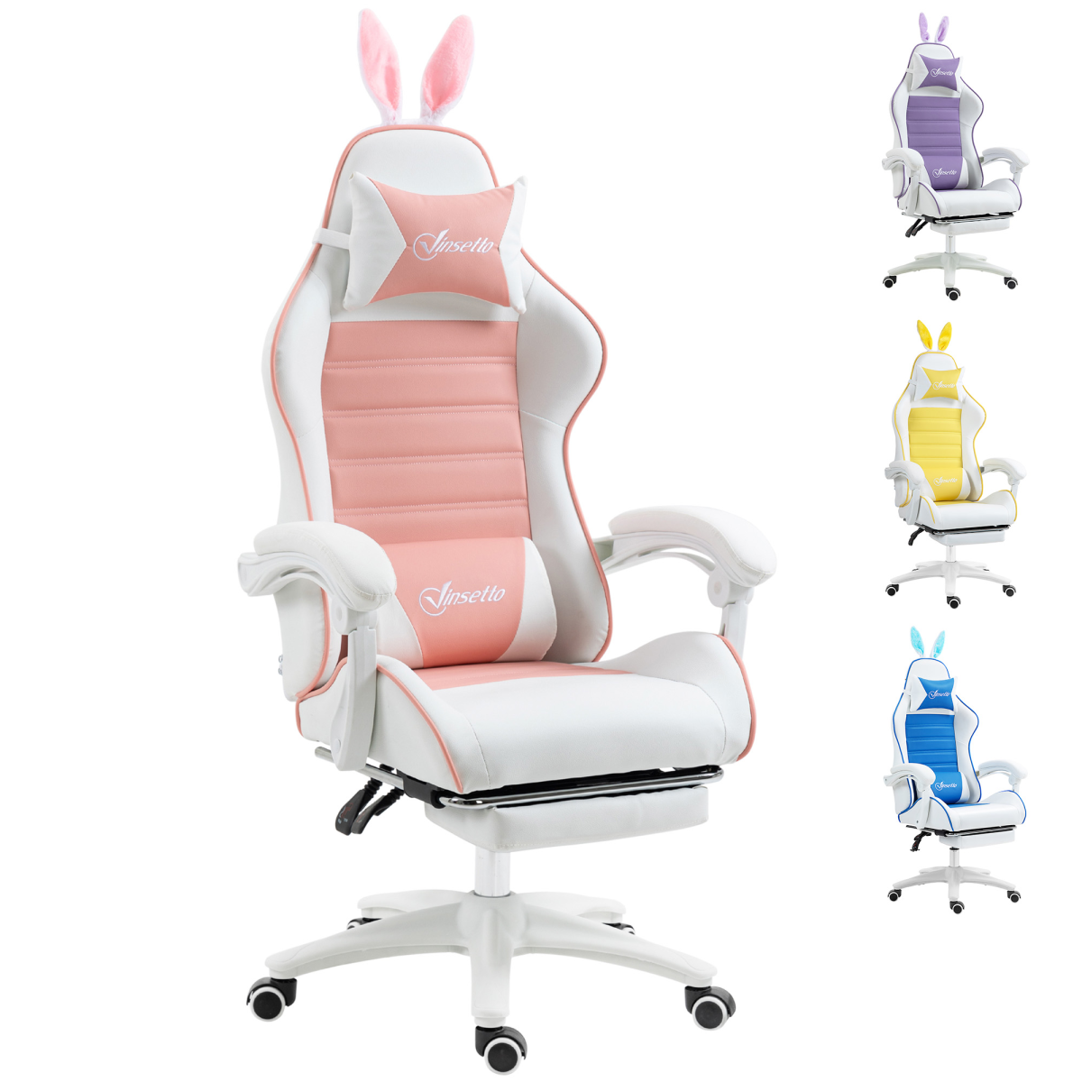 Pink bunny ear gaming chair
