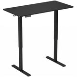 HOMCOM Electric Standing Desk with Memory Control, LED Display & 2 Cable Holes – Sit Stand Desk, Black