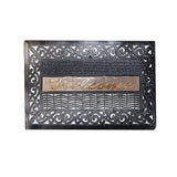 Rectangular Welcome Doormat with Gold Metal Design – Entrance Mat, Assorted Colours