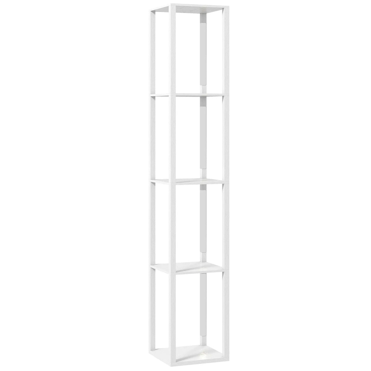 HOMCOM Floor Lamp with Shelves and 3 Brightness Levels – White