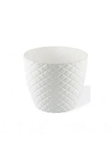 Diamond Cut Round Plant Pot No 3, 18 x 16cm – Indoor Outdoor Garden Planter, Assorted Colours