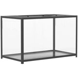 PawHut Chewproof Metal Hamster Cage with Deep Base and Openable Top – Rat Cage for Syrian and Dwarf Hamsters, 80 x 45 cm