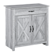 Grey farmhouse barn door sideboard buffet cabinet