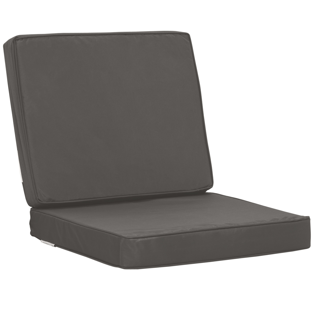 Outsunny Outdoor Seat and Back Cushion Set – Replacement Garden Chair Cushions, Dark Grey