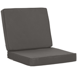 Outsunny Outdoor Seat and Back Cushion Set – Replacement Garden Chair Cushions, Dark Grey