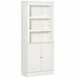 White kitchen cupboard with 6-tier shelving