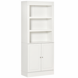 White kitchen cupboard with 6-tier shelving