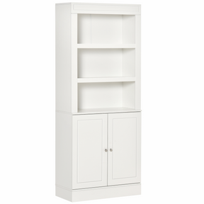 White kitchen cupboard with 6-tier shelving