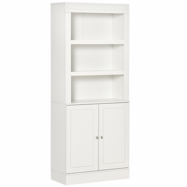 White kitchen cupboard with 6-tier shelving