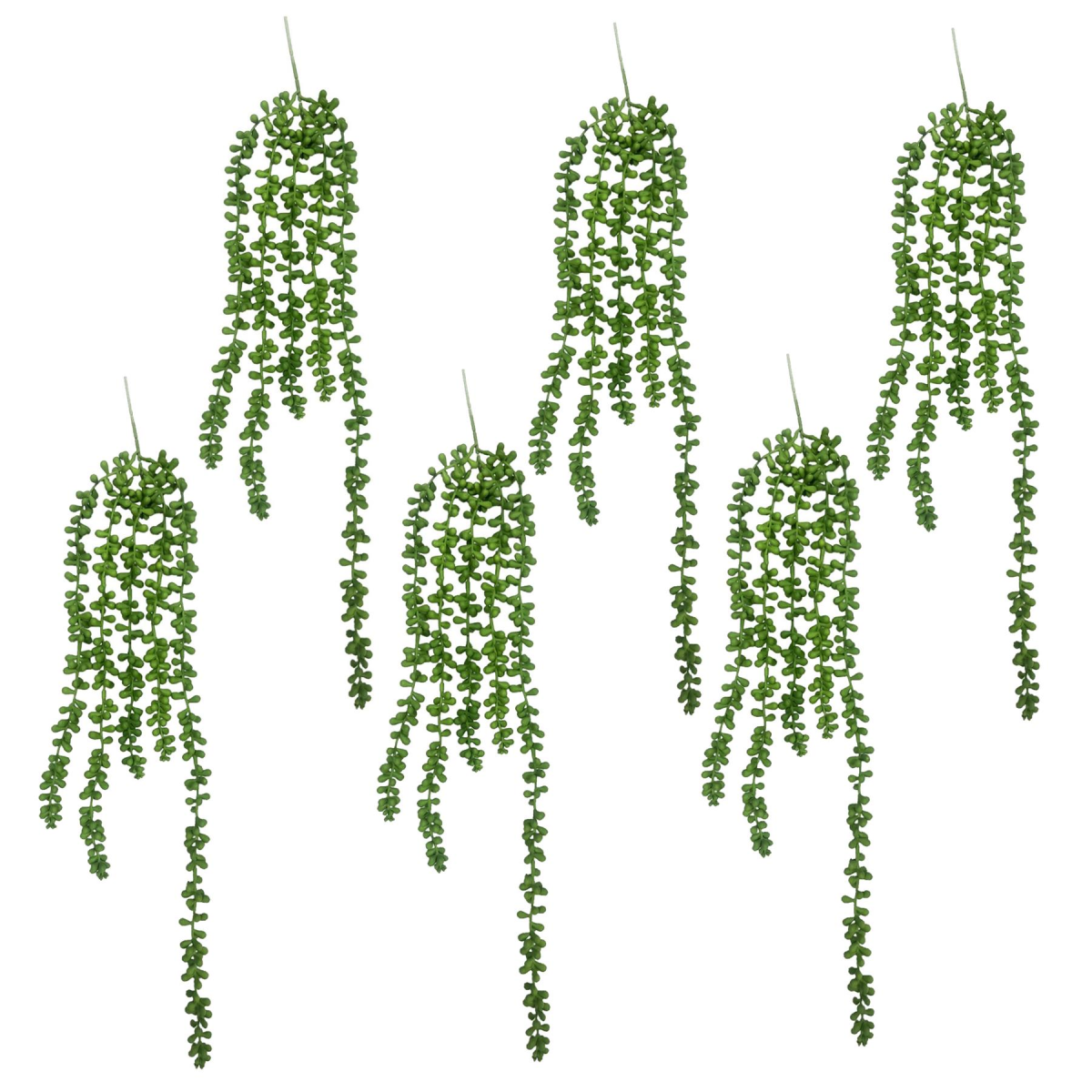 Leaf Artificial String of Hanging Pearls Trailing Foliage, Pack of 6 – Maintenance-Free Hanging Plants, 70cm