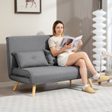 HOMCOM grey click-clack sofa bed