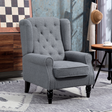 HOMCOM grey teddy fleece armchair