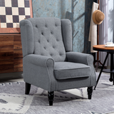 HOMCOM grey teddy fleece armchair