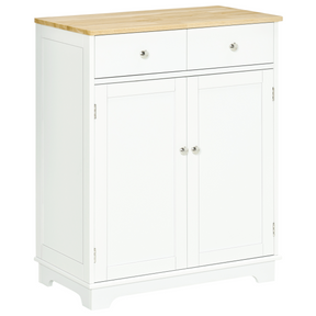 Rubberwood top kitchen cupboard island