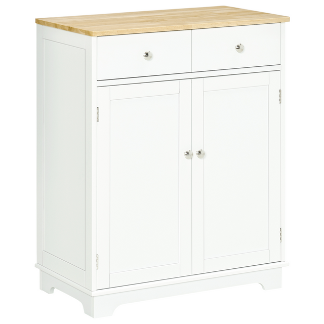 Rubberwood top kitchen cupboard island