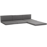 7-Piece Outdoor Rattan Cushion Set with Zip Covers – Patio Seat & Back Pads, Grey