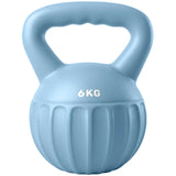 SPORTNOW 6kg Kettlebell with Non-Slip Handle & Flat Base – Sand-Filled Strength Training Weight, Blue