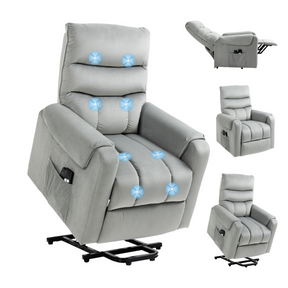 HOMCOM grey power lift recliner chair