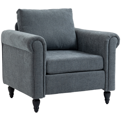 HOMCOM vintage chenille armchair