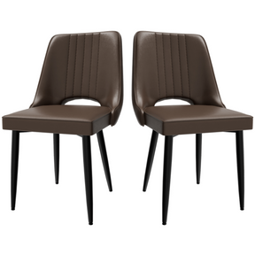 Scandi faux leather dining chair