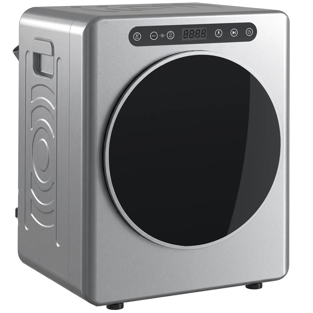 HOMCOM 5kg Compact Vented Tumble Dryer with 40–60°C Settings and Anti-Crease Function – Silver Tone