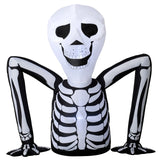 Outsunny Inflatable Ground-Crawling Skeleton with Built-In LEDs – Scary Halloween Decoration, Indoor/Outdoor