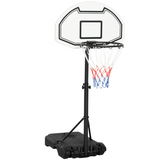 HOMCOM Poolside Basketball Hoop and Stand with Height-Adjustable Hoop 94-123cm, Water or Sand Fillable Base