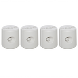 Outsunny Gazebo Weight Bases, Set of 4 Fillable Plastic Anchor Weights – Sand or Water Filled, White