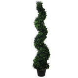 Leaf 120cm Artificial Boxwood Spiral Topiary in Pot – Realistic Maintenance-Free Plant