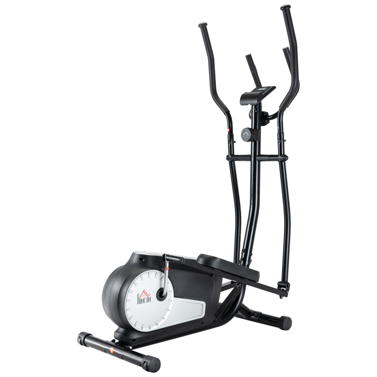 HOMCOM Elliptical Cross Trainer with 8 Resistance Levels & LCD Monitor – Home Cardio Machine, Black