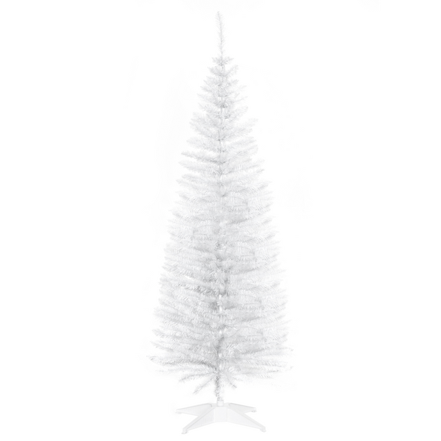 HOMCOM 5ft white pencil Christmas tree