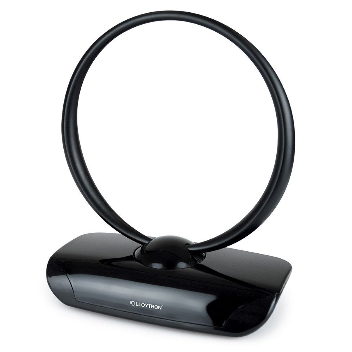 Lloytron Active Indoor Loop TV Antenna with 50dB Gain – Freeview HD Compatible, Piano Black
