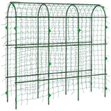 Outsunny 183 cm Metal Garden Arch Trellis with Climbing Net – Plant Support for Fruit and Vegetables