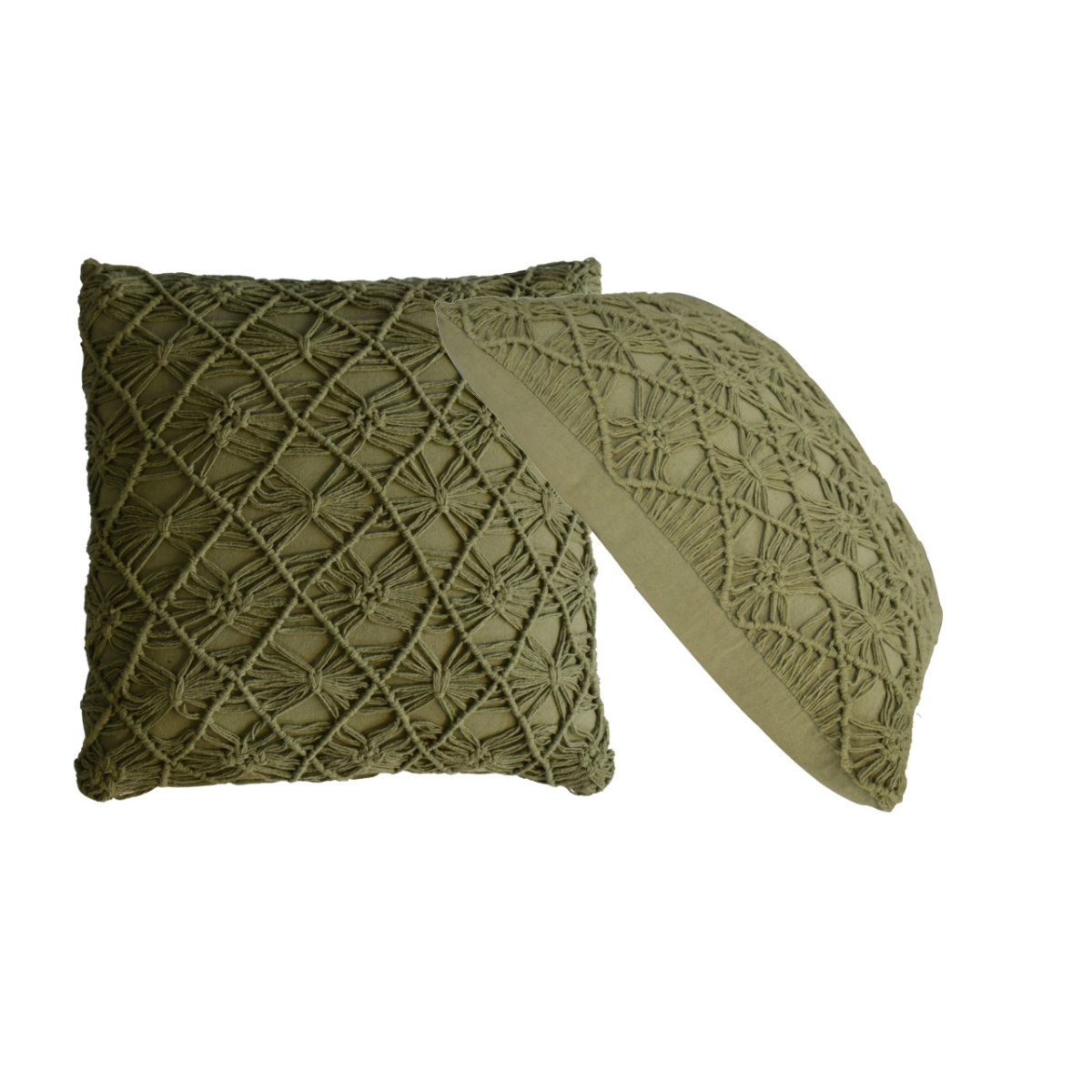 Artisan Furniture Maura Cushions, Set of 2 – Soft Cosy Scatter Cushions for Sofa, Bed or Armchair, Green