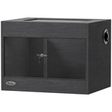 PawHut Reptile Terrarium with Glass Doors, Lock and Top Ventilation – Vivarium for Snakes and Geckos, Black