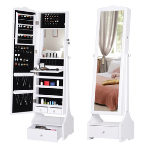 Floor-standing mirrored jewellery armoire