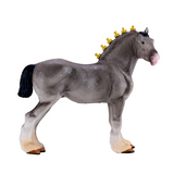 Mojo Fun Shire Horse Toy Figurine, Dapple Grey – Hand-Painted Horse Model