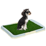 PawHut Indoor Dog Toilet with Artificial Grass, Grid Panel & Tray – Portable Puppy Potty, 63 x 48.5cm