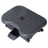 Adjustable 3-Position Tilting Footrest with Textured Massage Top – Non-Skid Home Office Foot Rest, Black