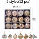 12 pack shatterproof Christmas baubles
