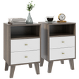 HOMCOM bedside tables set of 2