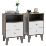 HOMCOM bedside tables set of 2