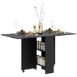 HOMCOM rolling drop leaf kitchen table