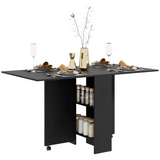 HOMCOM rolling drop leaf kitchen table