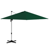 Outsunny 3 x 3m Cantilever Roma Parasol with 360° Cross Base and 5-Level Tilt – Garden Umbrella, Green