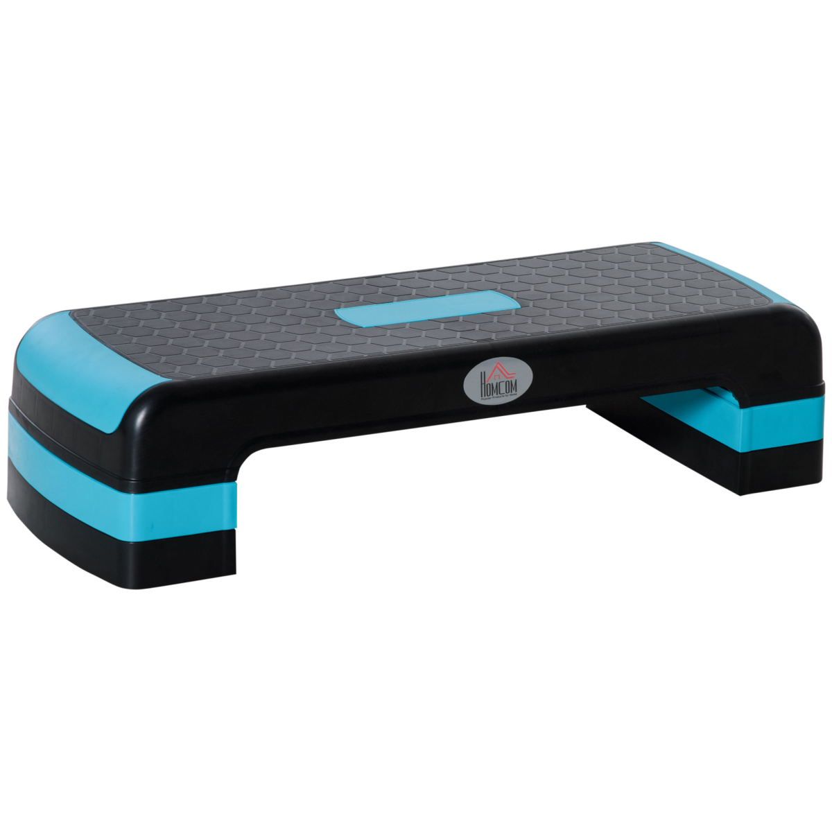 HOMCOM Aerobic Step with 3 Adjustable Heights (10/15/20cm) & Anti-Slip Surface – Home & Office Exercise Stepper