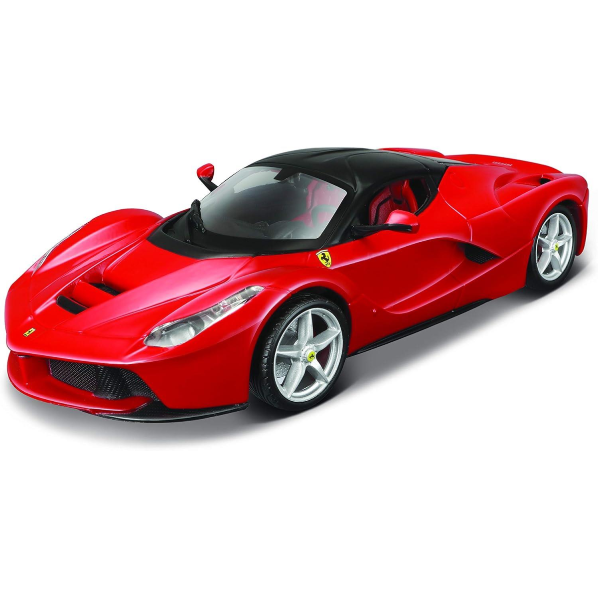 Maisto 1:24 Scale LaFerrari Model Car Building Kit – Diecast & Plastic, No Glue Needed, Red/Black